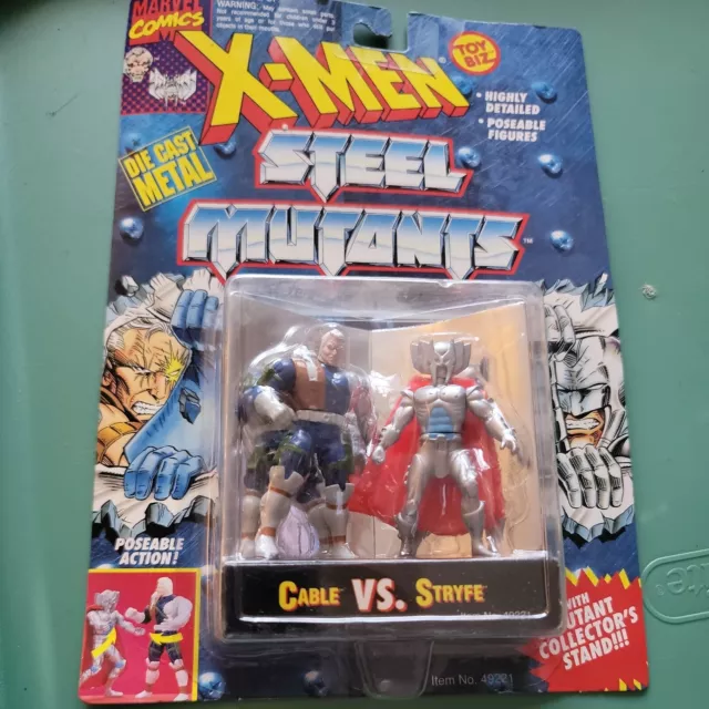 Marvel Comics X-Men Steel Die-Cast Mutants Cable VS Stryfe 1994 NIP