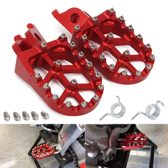2pcs Motorcycle Foot Pegs Pedal CNC For CR125 CR250 CRF250R CRF250X CRF450R