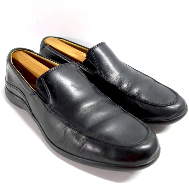 COLE HAAN DALTON 2 Gore Black Leather Slip On Loafers Dress Shoes
