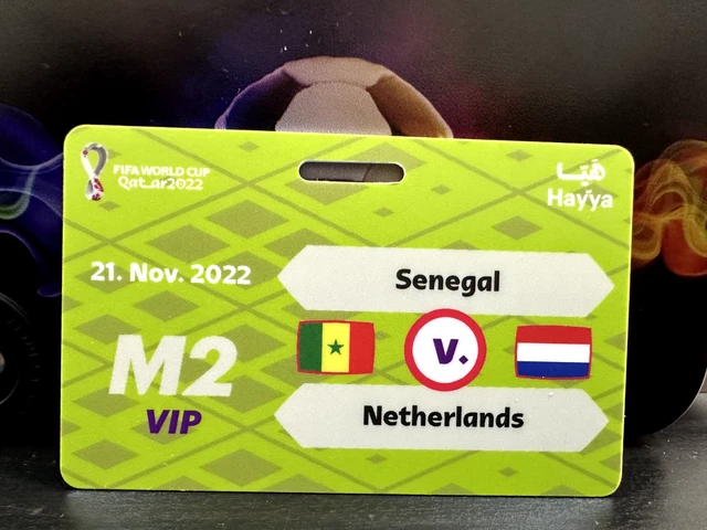 Ticket Souvenir VIP USA Vs Pays De Galles - Coupe Du Monde FIFA Qatar 2022 - HAYYA Gate Pass