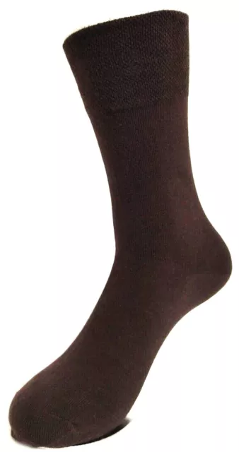 RS Harmony Socken mit Softrand ohne Gummidruck "Braun" Gr. 35-46, Baumwolle, Uni