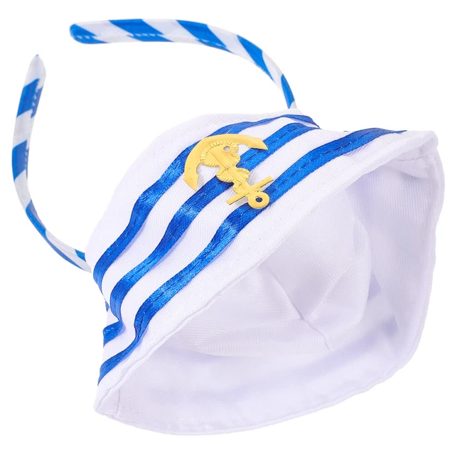 Sombrero de capitán diadema de yate sombrero diadema marinero sombrero diadema fiesta disfraz