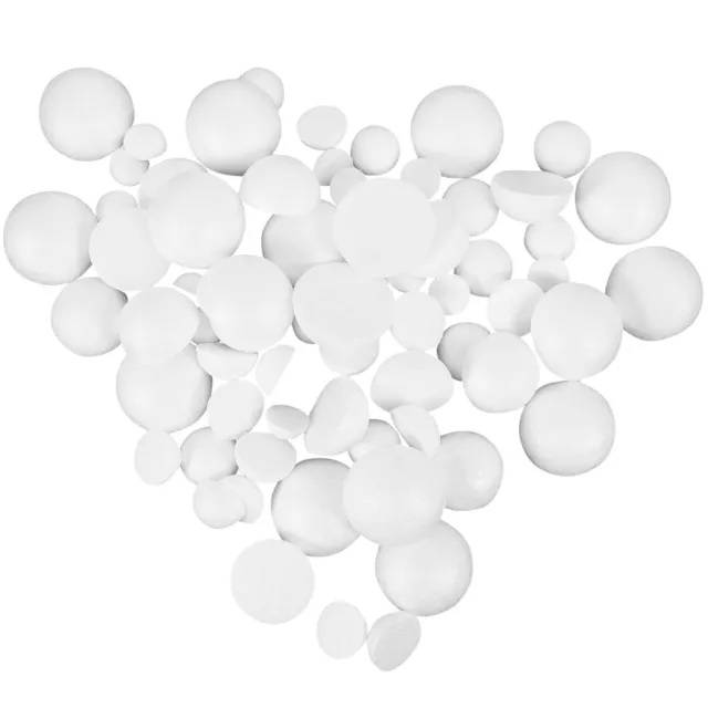 Foam Balls Flower Decor White Half 150pcs-