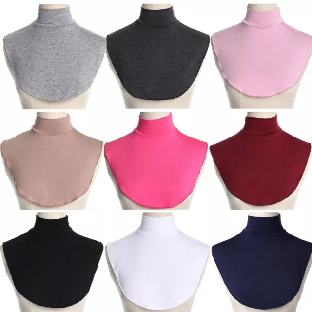 Modal High Neck Cover Ramadan Hijab Cover Turtleneck Fake Collar High Collars