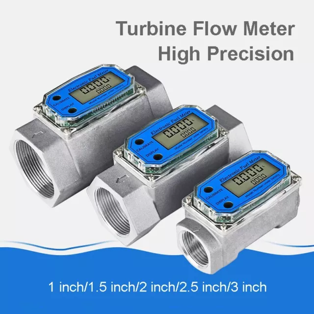 1/1.5/2/3 inch Turbine Digital Diesel Water Fuel Flow Meter Oval Gear Flow Gauge