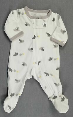 Baby Boy Nwot Just One You By Carter's Preemie Gray Elephants Footed Outfit