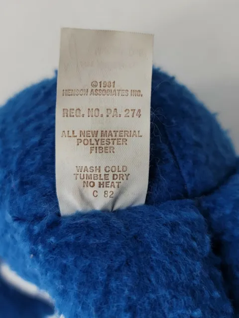 Rare 1981 Gonzo Jim Henson Muppets Blue Doll Vintage 9" Plush 6