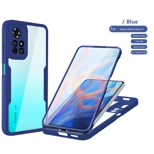 For Xiaomi Redmi Note 11 12 13C 9 Pro 10 360 Full Body Shockproof Case Cover