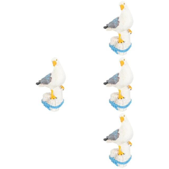 4 Pieces crane statues Dekorative Gartenfiguren Möwe-Ornament Heimdekorationen S