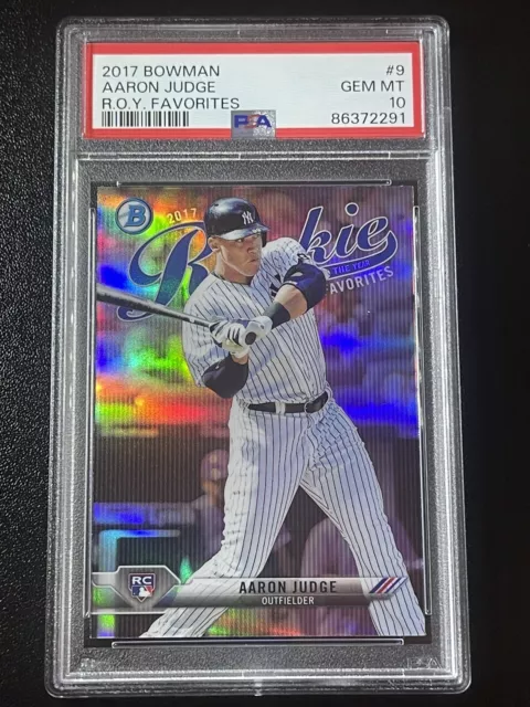 Aaron Judge RC 2017 Bowman ROY Favorites Refractor #ROYF-9 Rookie PSA 10 GEM MT