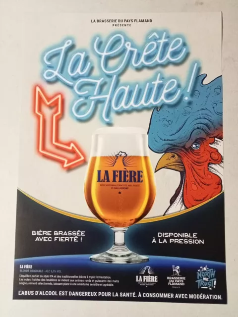 AFFICHE 29.7x42cm : LA FIERE - Mod1  - Brasserie du Pays Flamand / France