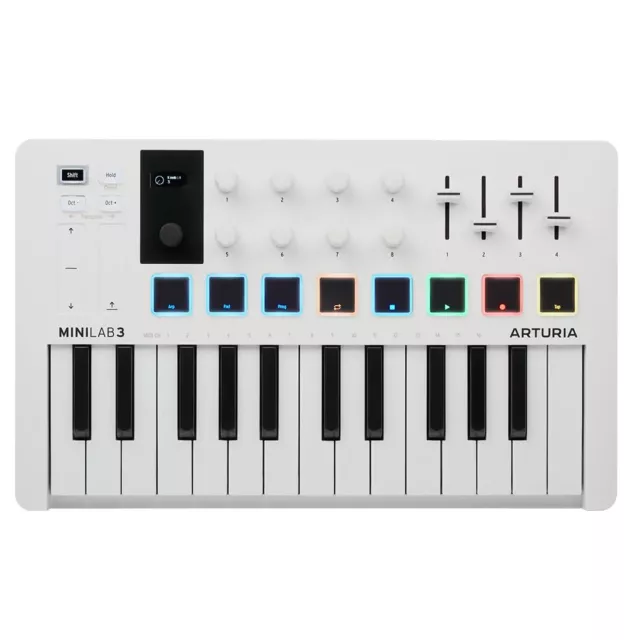 Arturia MiniLab3 Controller MIDI Universale Strumento a tastiera BUONO INCOMPLETO