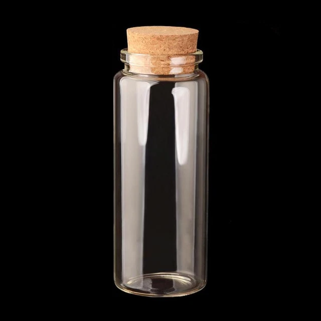 5 Sizes Small Glass Bottles with Cork Stopper Tiny Vials Containers Jars E2U5