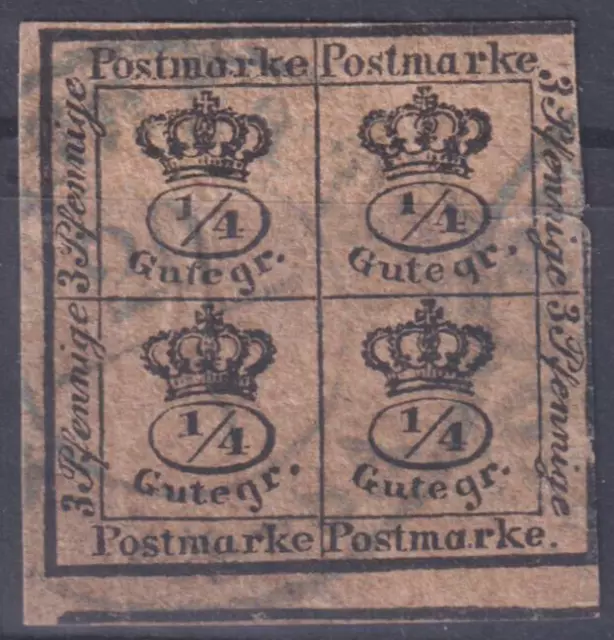 Braunschweig Mi.Nr. 9 a gestempelt, K2 Stempel, 1857 (Mi. 130,-€)