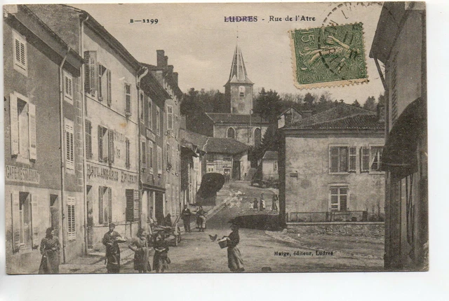 LUDRES - Meurthe et Moselle - CPA 54 - le café restaurant rue de l' Atre
