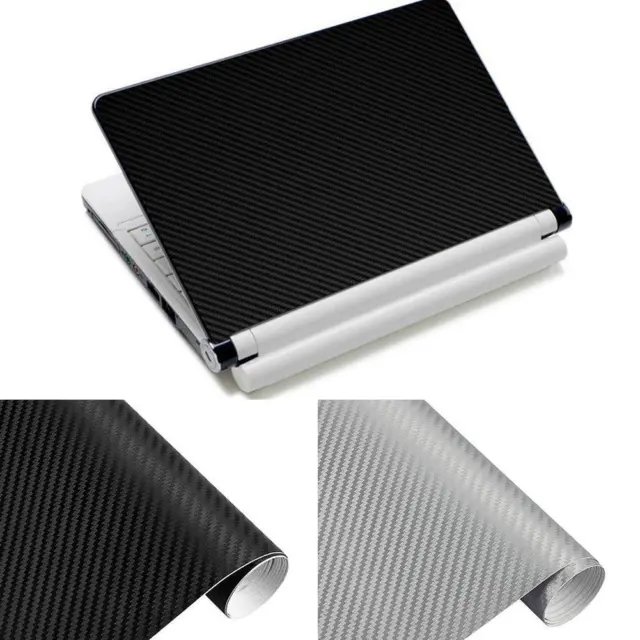 4Pcs  1xCarbon Fibre Skin Decal Wrap Sticker Case Cover For 9-17" Laptops Z L8W5