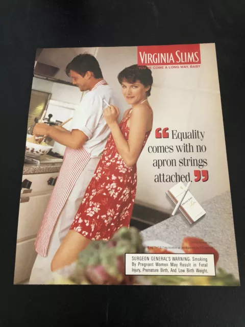 1995 VIRGINIA SLIMS You've Come A Long Way, Baby - Vintage Magazine Print Ad