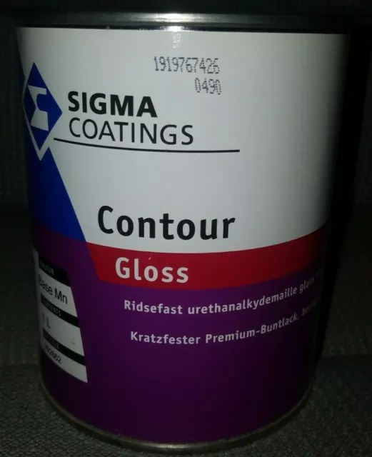 18€/L Sigma Contour Gloss PU-Alkydharz Buntlack 1L Holzlack Möbellack (LV)