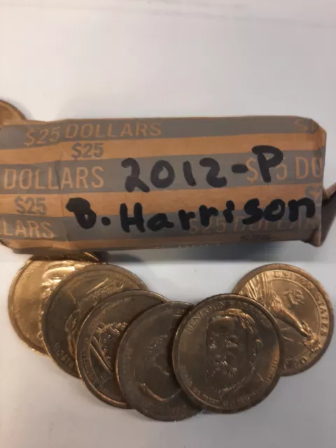 Roll (25 Coins) 2012-P President B. Harrison Dollars