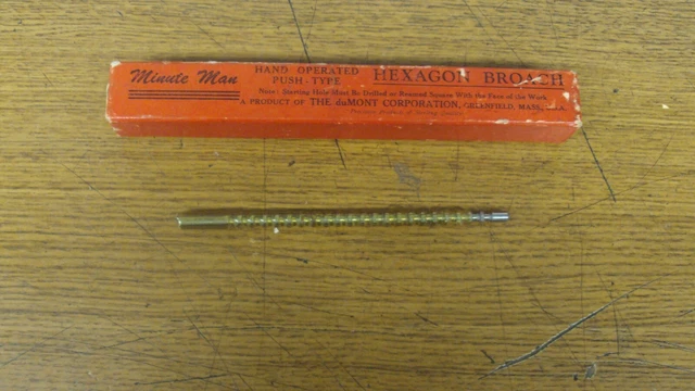 Dumont Minute Man Hexagon Broach 3/16" In Original Box