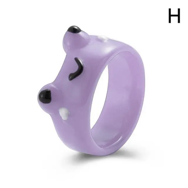 Purple Frog Rings Cute Frog Rings Box Couple Rings Accessories Gift