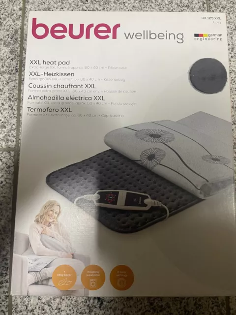 BEURER XXL Heizkissen HK 125 Cosy extra weich 6 Temperaturstufen 100W Öko-Tex