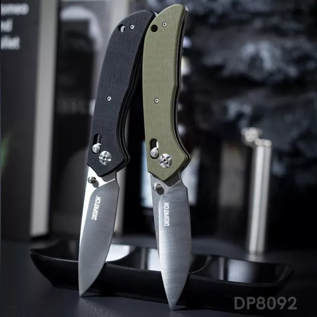 4.8" Folding Pocket Knife 8CR Stone Washed Blade G10 Handle X-Lock With Clip EDC