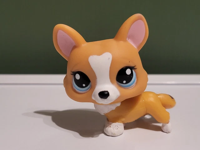 LITTLEST PETSHOP LPS #3124 Hasbro Dog Chien Bobtail Blanc Et Caramel Paillette EUR 7,90 - FR