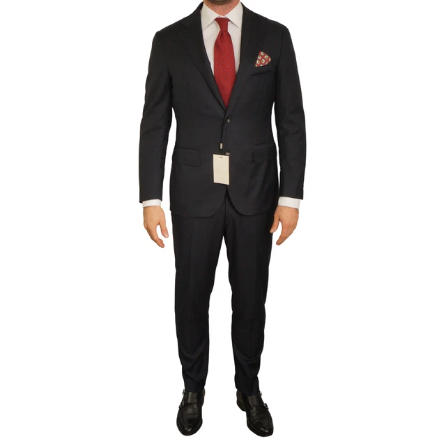 Costume Homme Suitsupply La Spalla 2 Pièces - Taille UK34R Bleu à Chevrons Slim Laine S130s - Occasion En Parfait état