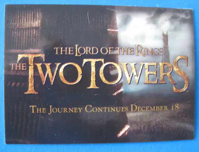 LORD of the RINGS CARDS SET CADBURY The Two Towers TTT Topps #C1 -#C20 LOTR 2002