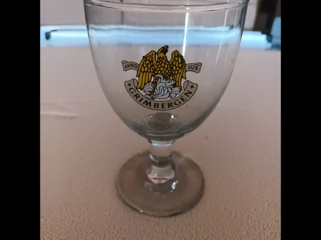 Lot de 2 jolies verres à bière "Grimbergen" 