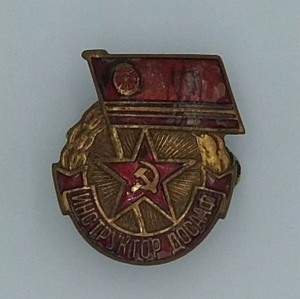 Udssr Russland 2Wk Abzeichen Docaaf Instructor 1953-60
