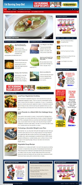 Grasso Masterizzazione Zuppa Dieta Sito Web Affiliates + Dominio & Gratis Ssl