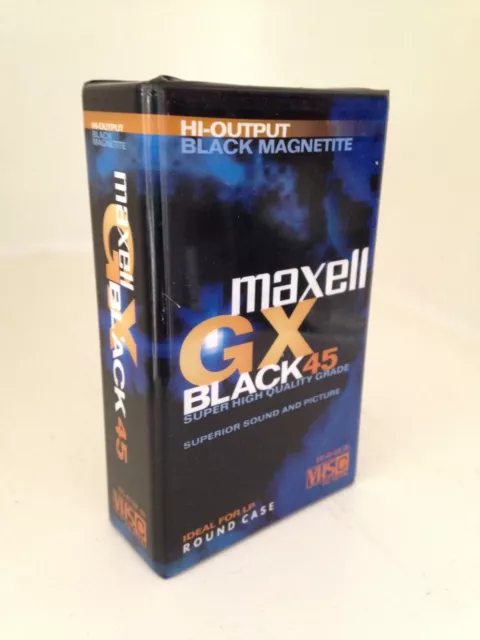 Cassette CAMESCOPE  MAXELL GX BLACK 45 VHS C  Video  - Neuve sous blister