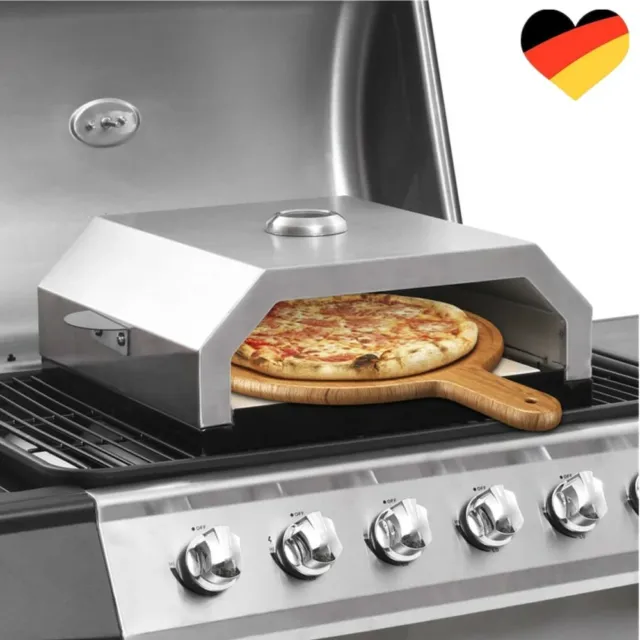 Outdoor Pizzaofen mit Keramikstein für Gas-Kohlegrill BBQ Pizza Grill Ofen DE