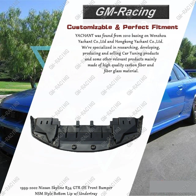 FRP R34 GTR OE Front Bumper NSM Bottom Lip w/Undertray For 99-02 Nissan Skyline FRP R34 GTR OE Front Bumper NSM Bottom Lip w/Undertray For 99-02 Nissan Skyline
