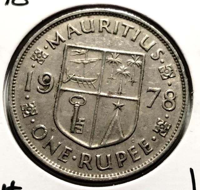 1978  Mauritius 1 Rupee  Coin  - KM#35.1 - Combined Shipping  (INV#9475)
