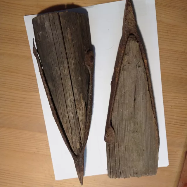 2 Stützköpfe handgeschmiedet für alte Holzleiter  Baumleiter  oder schöne Deko