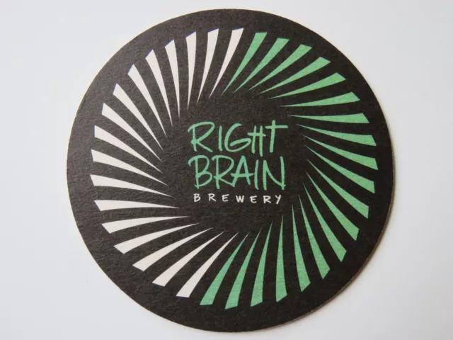 Beer Coaster ~ RIGHT BRAIN Brewery ~ Traverse City, MICHIGAN ~ Hero or Villain?!