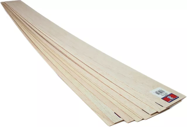 Balsa Wood Sheet 36 Inch-1/16 Inch X 3 Inch 10 pack