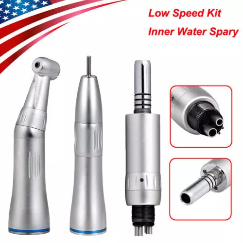 Dental Slow Speed Handpiece Inner Water Contra Angle/ Straight/ Air Motor 4 Hole