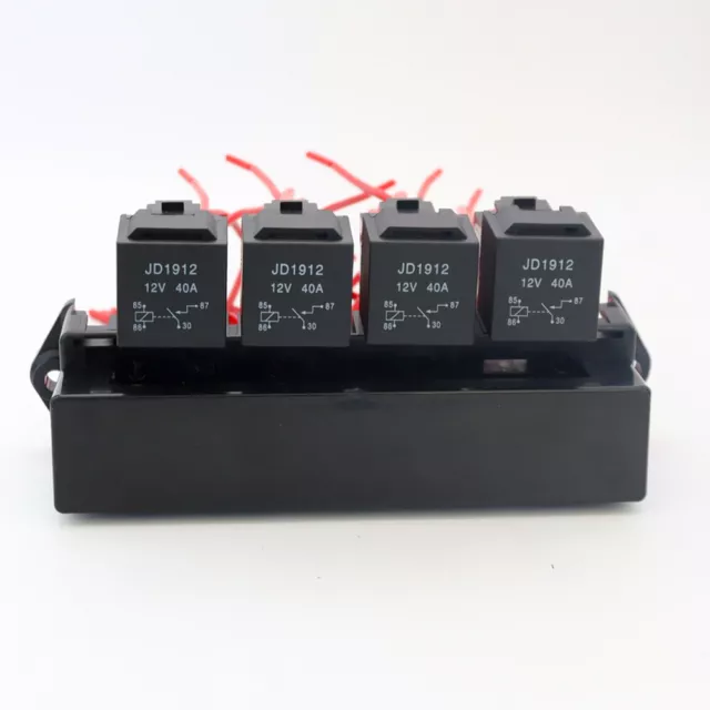 Car 15 Way Blade Fuse Box Block Holder w/ 4 Way 12V 40A Relay Truck Universal