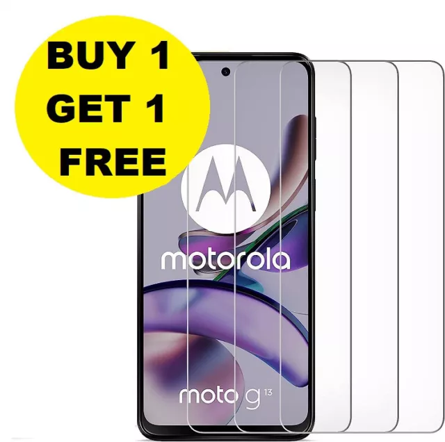 For Motorola Moto G13 Clear Gorilla Tempered Glass Screen Protector Film Cover
