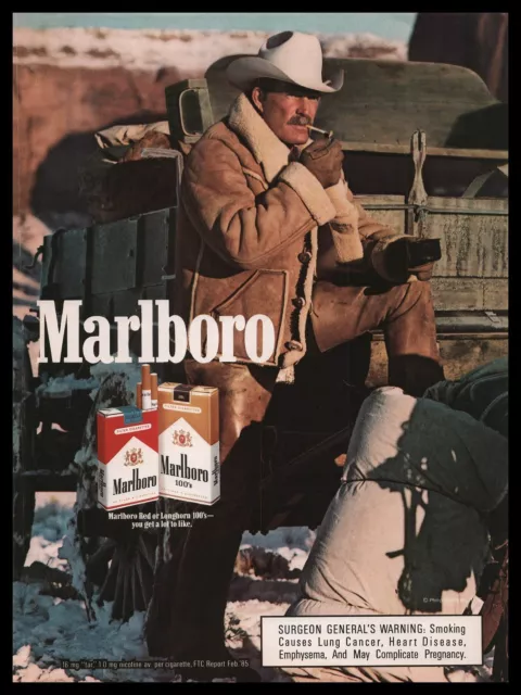 1986 MARLBORO CIGARETTES Cowboy Hat Chaps Shearling Leather Jacket ...