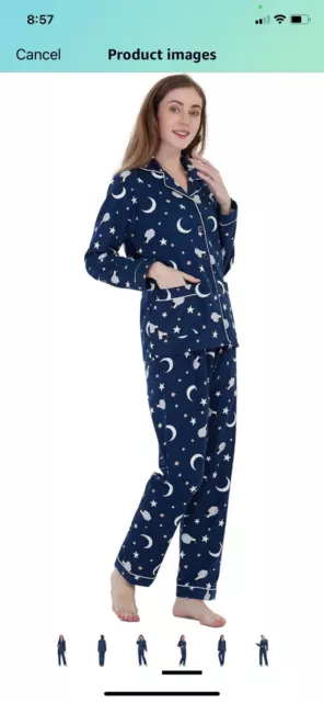 GLOBAL Comfy Pajamas for Women 2-Piece Warm and Cozy Flannel Pj Set of Loungewea