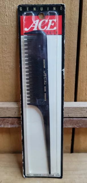 Vintage Ace Goody Hard Rubber Rat Tail Curling Teasing Pick Styling Comb USA