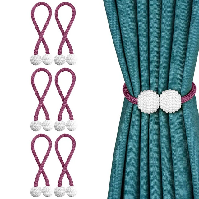 Beautiful Rope Clips Curtain Holdbacks Tiebacks Purple 16.5 Inch pack of 6 Pcs