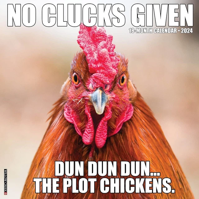 Nessun Clucks Dato - 2024 Calendario da Parete - Nuovo - 34682