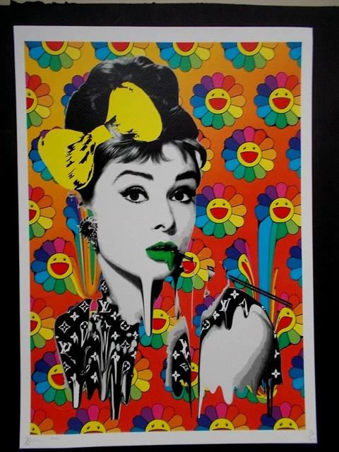 Serigraphie Originale Death NYC " Audrey " , Tirage 100 Ex , signée