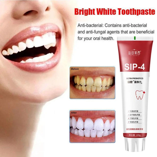 SIP-4 Probiotic Toothpaste, 120g Whitening Toothpaste, Fresh NEW Toothpaste A3I0